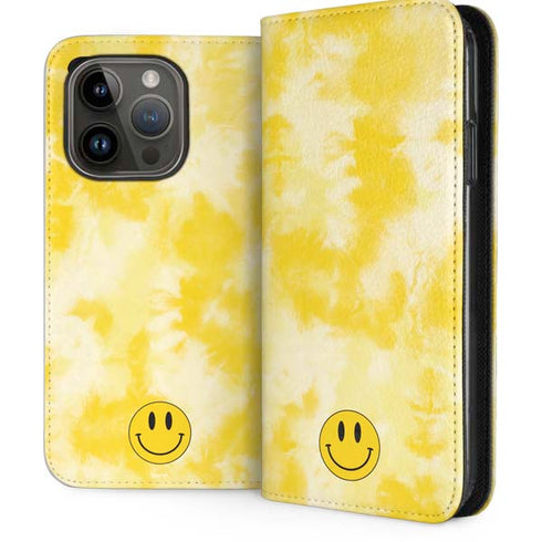 Yellow Tie Die iPhone 15 Pro Folio Case
